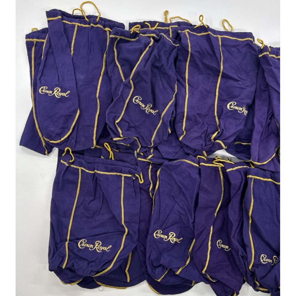 Crown Royal Bags Purple Lot of 22 Large 12 inch Size Drawstring Appear Unused - Picture 2 of 9